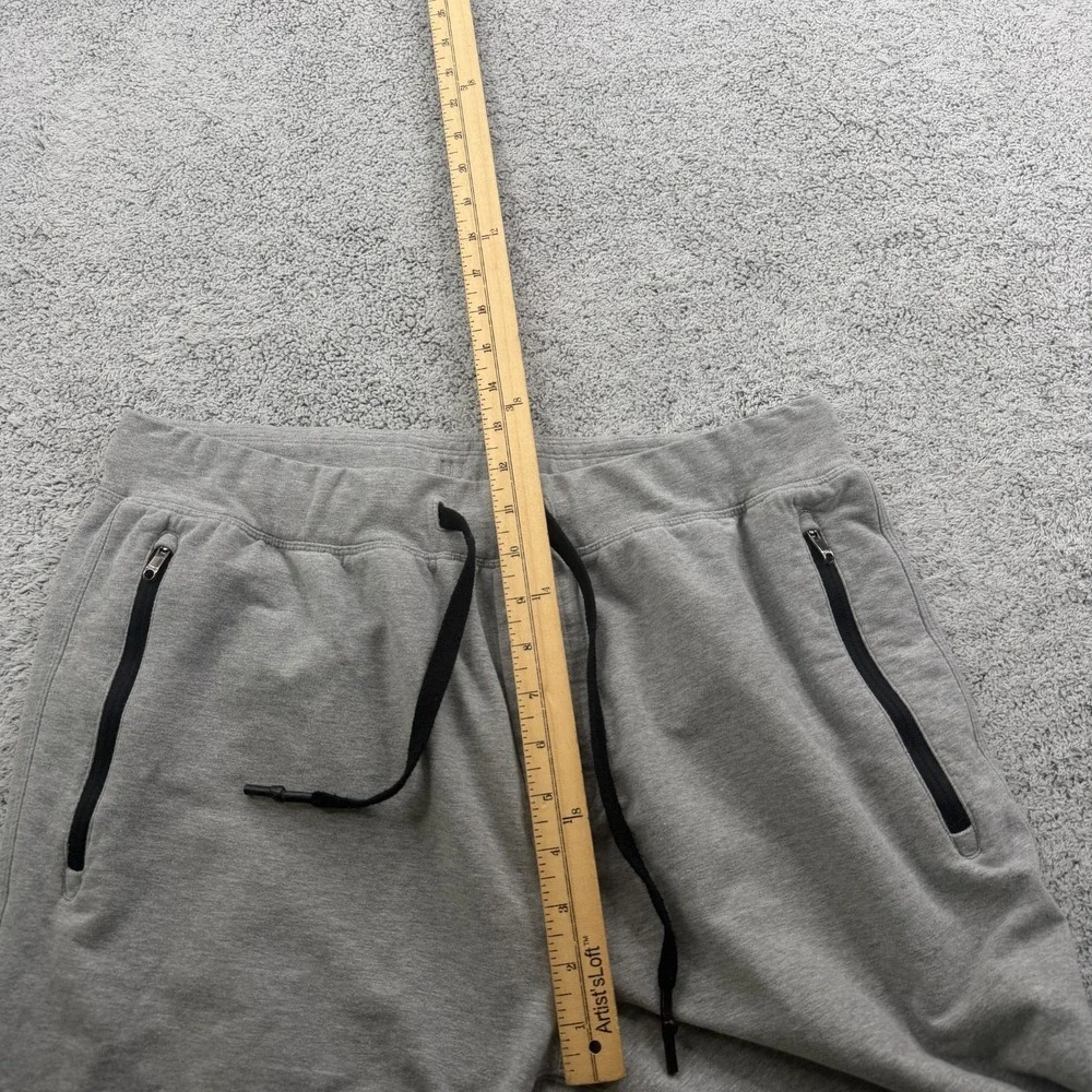Lululemon Jogger Pants Mens Large Gray French Terry Cuffed Drawstring Sweatpants